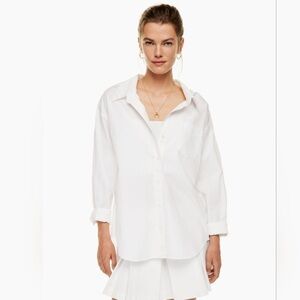 NWT Aritzia Wilfred Relaxed Poplin White (XS) fits S-M